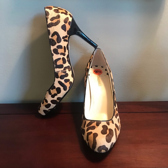 Max Studio Shoes - Max Studio Leopard Print Haircalf Leather Heels